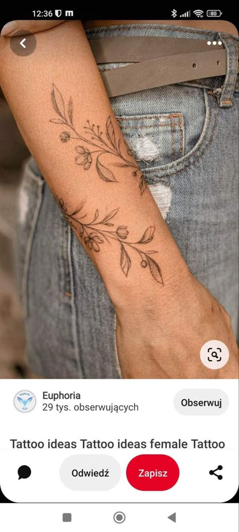 Tattoo For Children, Arm Wrap Tattoo, Wrap Around Wrist Tattoos, Wrap Around Tattoo, Around Arm Tattoo, Forearm Flower Tattoo, Wrap Tattoo, Flower Wrist Tattoos, Flower Tattoo Arm