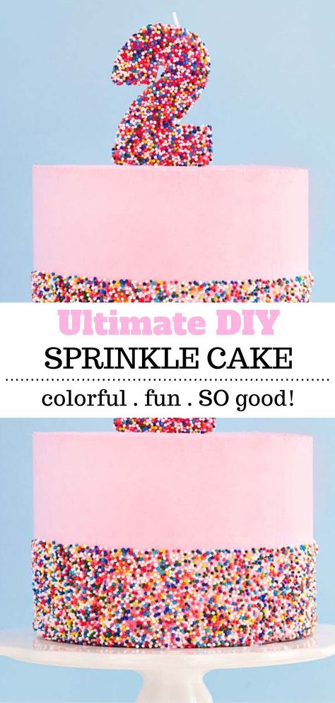 Sprinkle Birthday Cake, Rainbow Sprinkle Cakes, Sprinkle Birthday, Birthday Recipes, Homemade Vanilla Cake, Sprinkles Birthday Cake, Diy Sprinkles, Cake Sprinkles, Fall Baking Recipes