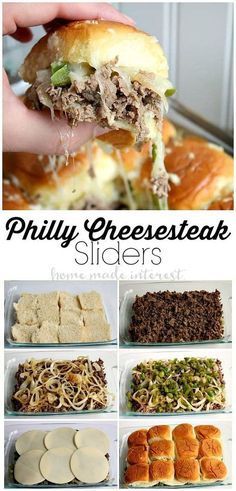 Philly Cheesesteak Sliders, Football Food Appetizers, Slider Recipe, Easy Slider Recipes, Easy Slider, Cheesesteak Sliders, Philly Cheese Steak Sliders, Football Party Foods, Football Appetizers