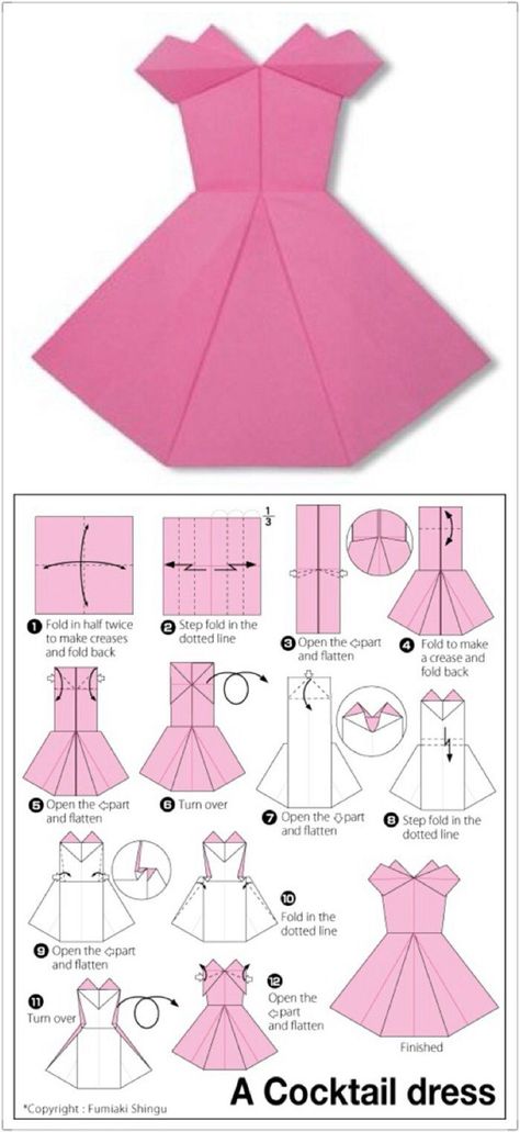 Origami Wedding Dress, Paper Dress Template, Dress Origami, Dress Paper, Origami Ball, Origami Dress, Dress Card, Origami And Kirigami, Paper Dress