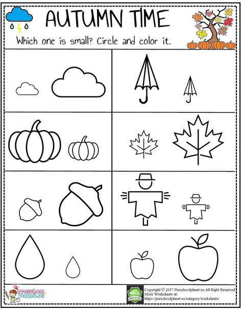 Worksheets – Preschoolplanet Fall Season Preschool Activities, Autumn Worksheets Preschool, Autumn Worksheet, Kindergarten Fall Worksheets, Fall Preschool Worksheets, Tot Schooling, Seasons Worksheets, Autumn Doodles, Maths Worksheet