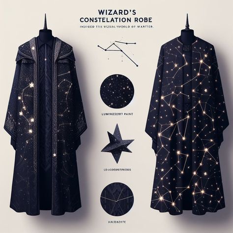 Modern Day Wizard Outfit, Whimsical Wizard Aesthetic, Space Themed Ocs, Voidpunk Fashion, Space Themed Outfits Drawing, Wizard Outfit Aesthetic, Space Fantasy Outfit, Space Cloak, Space Outfit Men