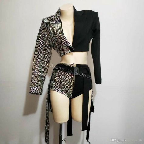 Rhinestones Outfit, Dj Female, Skirt Costume, Preformance Outfits, Diy Vetement, Short Design, Stage Outfit, Rave Outfit, Dance Skirt