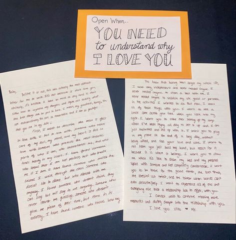 Open When Letters For Boyfriend First Letter, Open When You Want To Know I Love You, Open When You Get This Letter, What To Write In Open When Letters, Open When Letters For Boyfriend Examples, Inside Open When Letters, Diy Relationship Gifts, Open When Letters For Boyfriend