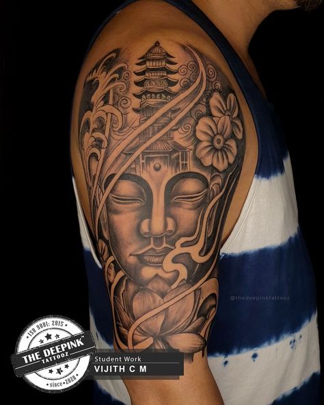 Thailand Buddha Tattoo, Buddha With Lotus Tattoo, Lotus Buddha Tattoo, Buhhda Tattoo, Japanese Buddha Tattoo, Happy Buddha Tattoo, Kerala Tattoo, Buddha Symbol Tattoo, Buddha Lotus Tattoo