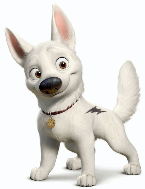 Bolt                                                                                                                                                                                 More Bolt Characters, Bolt Dog, Bolt Disney, Dog Movies, Famous Dogs, Disney Dogs, Famous Cartoons, Disney Animals, Disney Photos