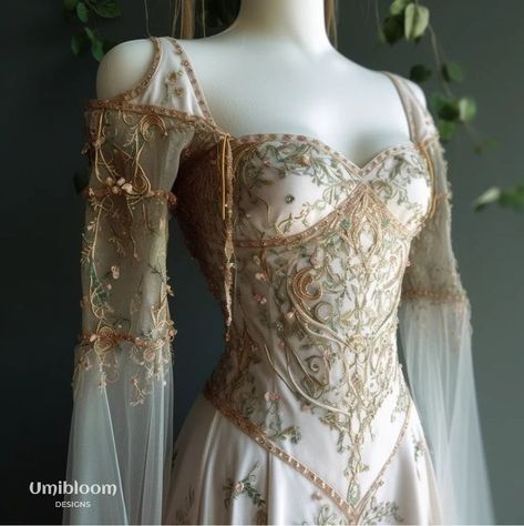 Right Wedding Dress, Elven Fairy, Weird Colors, Elven Dress, Fairy Dresses, Pretty Wedding Dresses, Fantasy Dresses, Shredded Paper, Dream Wedding Ideas Dresses