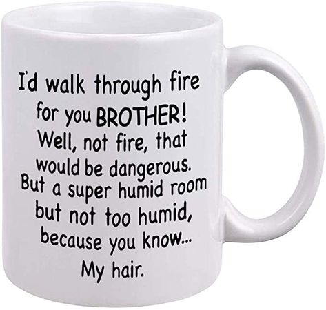 Graduation Gifts For Brother, Brother Mug, Walk Through Fire, Family Mugs, Brother Gifts, Coffee Mug, Mug, Coffee, Birthday