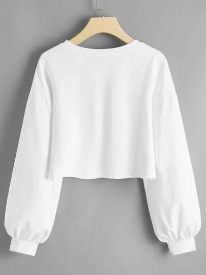 Women Crop Top, Waffle Long Sleeve, Crop Pullover, Fashion Design Clothes, Chic Fashion, Crop Sweatshirt, Casual Sweatshirt, Women Pullover, Fashion Photo