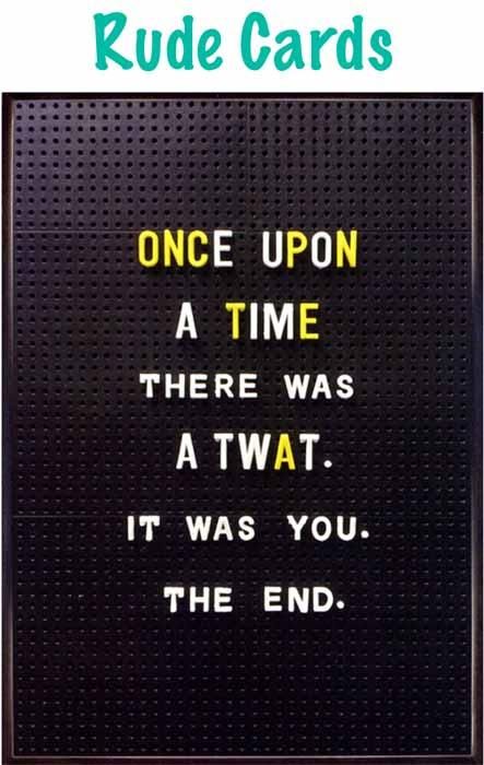 We love our rude cards - these funny greeting cards are definitely on the cheeky side, some may find them offensive, but we think they are hilariously funny. Beware that our collection of rude cards contains some foul language - very much adult humour! View our range of Rude Birthday Cards Humorous Birthday Cards, Foul Language, Rude Birthday Cards, Funny Greetings, Verses For Cards, Funny Greeting Cards, Funny Birthday Cards, Someecards, Funny Cards