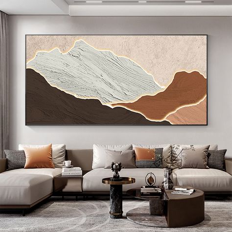 Mountain Oil Painting, Large Wall Art Living Room, Painting Texture, Art Deco Interior Design, Abstract Mountain, Texture Wall, Diy Canvas Wall Art, Canvas Painting Tutorials, Wall Canvas Painting