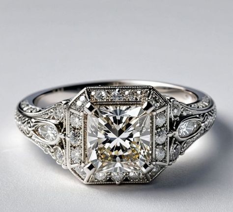 1930s Art Deco 2.40 Ct White Asscher Diamond Engagement Ring in 925 Sterling Silver,antique Engagement Ring,milgrain Ring,edwardian Ring - Etsy South Africa Vintage Engagement Rings Edwardian, 1930 Engagement Ring, Vintage Edwardian Engagement Ring, Vintage Sapphire Engagement Ring 1920s Art Deco Diamond, Vintage White Gold Engagement Rings, Art Deco Ring Engagement, Antique Wedding Rings Vintage, Unique Vintage Engagement Ring, Antique Rings Art Deco