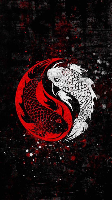 Koi Fish Yin Yang IPhone Wallpaper HD - IPhone Wallpapers : iPhone Wallpapers Koi Fish Yin Yang, Fish Yin Yang, Zodia Pești, Japanese Art Samurai, Dragon Wallpaper Iphone, Japanese Wallpaper Iphone, Yin Yang Art, Samurai Wallpaper, Iphone Wallpaper Hd