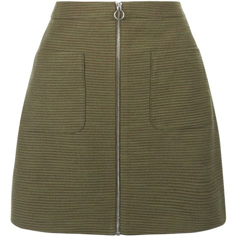 New Look Khaki Textured Double Pocket Zip Front A-Line Skirt ($29) ❤ liked on Polyvore featuring skirts, khaki, a line skirt, knee length a line skirt, brown skirt, khaki a line skirt and khaki skirt Front Zipper Skirt, Khaki Skirt, Textured Skirt, Brown Skirt, Zipper Skirt, Upcycle Jeans, Brown Skirts, Party Skirt, Tween Outfits