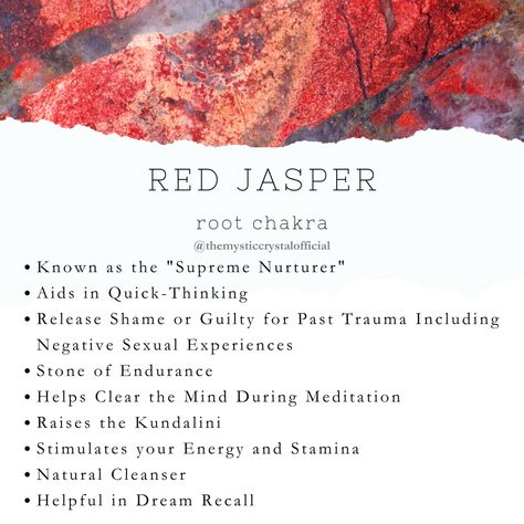 Red Jasper Meaning - Mystic Crystal Dream Red Vein Jasper Meaning, Red Jasper Aesthetic, Red Jasper Crystal Meaning, Red Jasper Meaning, Jasper Stone Meaning, Crystal Wishlist, Aries Mood, Ancient Witch, Spiritual Journaling