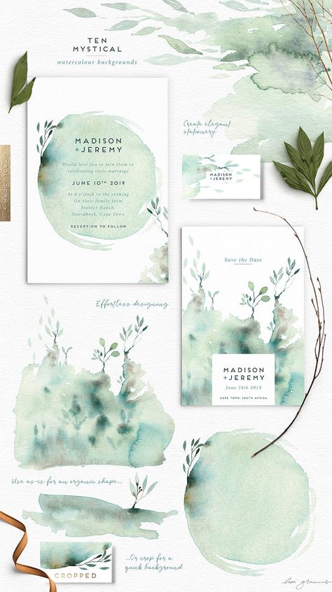 Painting Snowflakes, Watercolour Wedding Stationery, مشروعات العلوم, Design Invitation, Wedding Stationery Design, 카드 디자인, Seni Cat Air, Watercolor Wedding Invitations, Wedding Guide