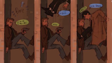 Destiel And Sabriel Fanart, Destiel Fanart Comic, Dean And Cas Fanart, Supernatural Destiel Fanart, Cas X Dean, Supernatural Fan Art Destiel, Dean And Castiel Fan Art, Dean Winchester Fanart, Destiel Comic