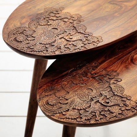 Carved Table, Carved Furniture, Cnc Wood, Furniture Details, Furniture Inspiration, Wooden Art, Unique Furniture, Wood Design, Wood Carving