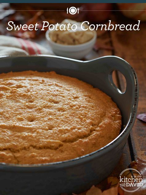 Sweet Potato Cornbread with Spiced Honey Butter - the perfect fall recipe! Sweet Potato Cornbread, Spiced Honey, Bread Winners, Honey Cornbread, Biscuit Rolls, Fall Recipe, Corn Bread Recipe, Honey Butter, Sweet Potato Recipes