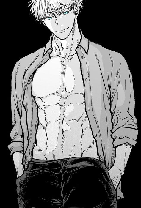 Animated Man, Ju Jitsu, Hottest Anime Characters, Anime Guys Shirtless, Anime Boyfriend, Anime Drawings Boy, Anime Poses Reference, Anime Sketch, Handsome Anime Guys