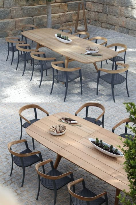 Outdoor Dining Australia, 12 Seater Outdoor Dining Table, Garden Dining Furniture, Outdoor Table Waterproof, Japandi Garden Furniture, Outdoor Dining Table Ideas, Garden Dinner Table, Rustic Outdoor Table, Garden Dining Area