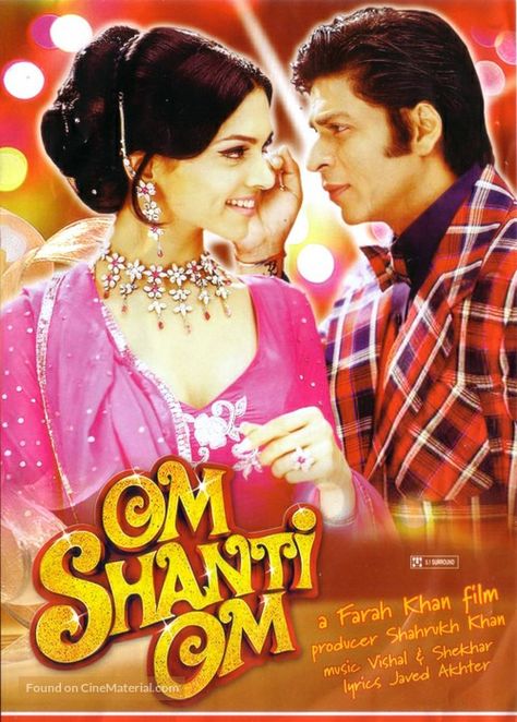 Vishal Shekhar, Srk Movies, Om Shanti, Bollywood Posters, Om Shanti Om, Indian Movies, Film Producer, Shahrukh Khan, Hindi Movies