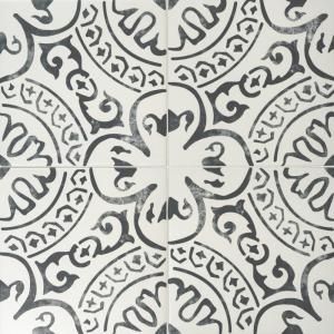 Merola Tile Arte Grey Encaustic 9-3/4 in. x 9-3/4 in. Porcelain Floor and Wall Tile (11.11 sq. ft. / case)-FCD10ARG - The Home Depot Eclectic Bathroom Design, Tiles For Wall, Ceramic Subway Tile, Merola Tile, Porcelain Mosaic Tile, Spanish Tile, Porcelain Floor, Natural Stone Tile, Porcelain Mosaic