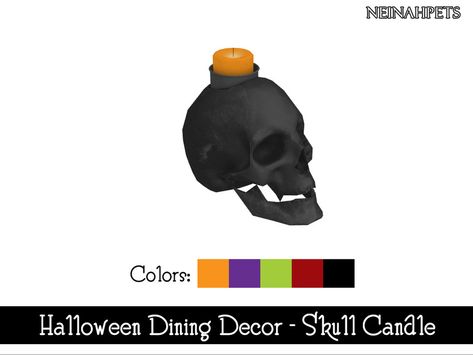 Skull Candle, Water Glass, Dining Decor, Small Plates, Sims 4 Custom Content, Soup Bowl, Fall Recipes, Sims 4, Candles