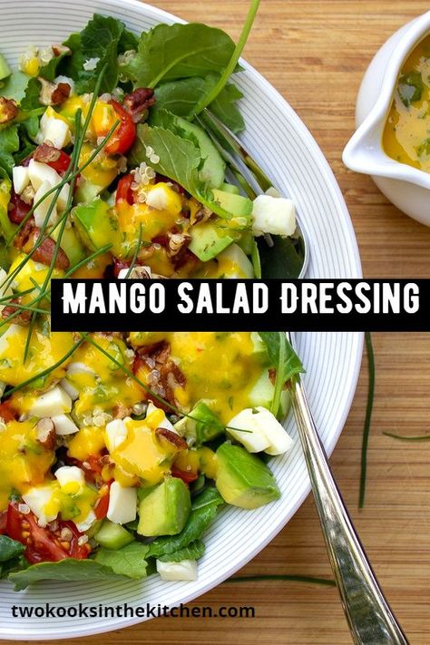 Mango Dressing Recipe, Mango Vinaigrette Dressing, Mango Slaw Recipes, Mango Salad Dressing, Thai Mango Salad, Mango Dressing, Mango Slaw, Food Plate, Slaw Recipes