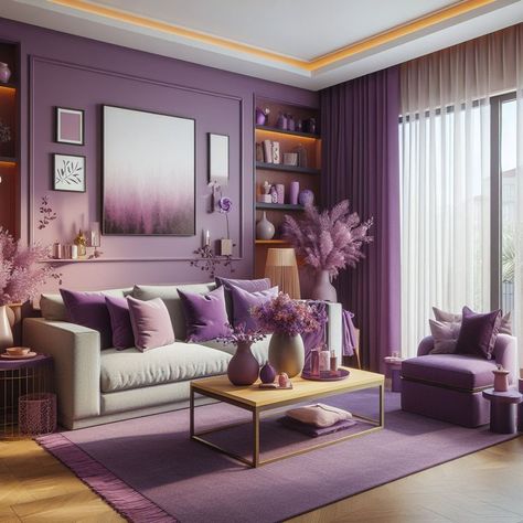 15 Gorgeous Purple Living Room Ideas for Stylish Homes — Lord Decor Lilac Living Rooms, Purple Living Room Decor, Purple Floor Lamp, Purple Room Design, Violet Living Room, Lavender Living Room, Living Room Purple, Purple Living Room Ideas, Purple Interior Design