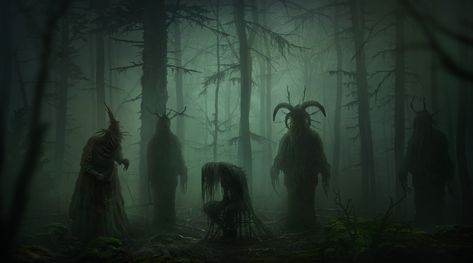 Yuri Hill #forest #horror #1080P #wallpaper #hdwallpaper #desktop 숲 사진, Images Terrifiantes, 디즈니 캐릭터, Dark Artwork, 다크 판타지, Arte Obscura, Scary Art, Deep Forest, Creepy Art