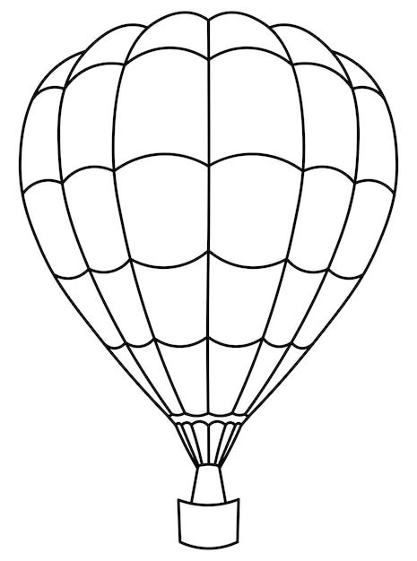 Hot air balloon drawing minimal | Premium Vector #Freepik #vector #black-white #hot-air-balloon #vector-art #air-balloon Hot Air Balloons Drawing, Hot Air Balloon Line Drawing, Hot Air Balloon Printable Free Templates, Hot Air Balloon Coloring Sheet, Hot Balloon Drawing, Hotairballoon Drawing, Hot Air Balloon Outline, Diy Christmas Cards Cricut, Ballon Drawing