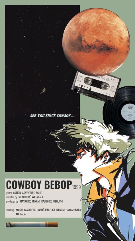 Cowboy Bebop Aesthetic Wallpaper Iphone, Space Cowboy Aesthetic, Cowboy Bebop Aesthetic, Cowboy Bebop Poster, Shuffle Wallpaper, Cowboy Bebop Wallpapers, Twenty One Pilots Art, Cowboy Bebop Anime, See You Space Cowboy