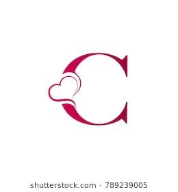 C letter logo with heart icon, valentines day concept Chris Name Tattoo Design, Letter C Font Design, C Tatoos Letter, C Letter Tattoo Design, Letter C With Heart, C Tattoo Initial, C Letter Tattoo, Letter C Tattoo Ideas, C Initial Tattoo