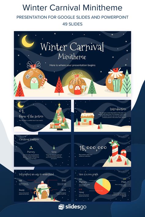 Christmas Power Point, Templet Ppt, Christmas Theme Background, Presentation Slides Design, Winter Carnival, Holiday Pops, Slides Design, Holiday Templates, Exhibition Art