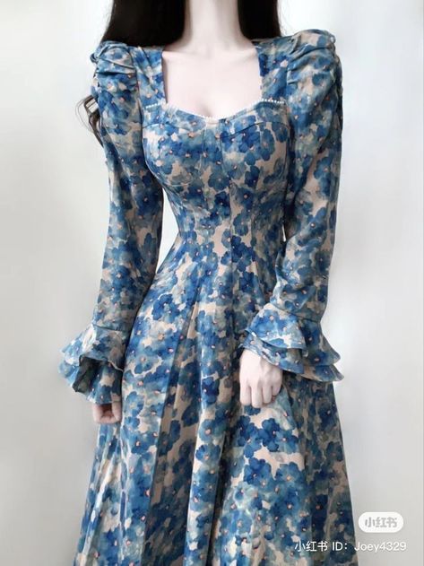 Flower print long dress