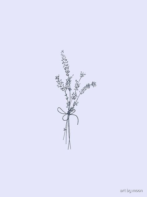 Lavender Bunch Drawing, Lavender Fine Line Drawing, Bunch Of Lavender Tattoo, Lavender Flowers Tattoo, Pressed Lavender Art, Indigo Flower Tattoo, Lavender Tattoo Ideas, Lavender Bunch Tattoo, Lavender Haze Tattoo