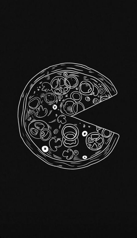 ⋆｡✧˚♣ Black & White ♣˚✧｡⋆ Food Black And White Aesthetic, Pizza Black And White, Pizza Logo Design Ideas, Pizza Aesthetic Wallpaper, Pizza Meme, Emoji Nails, Couple Case, Aesthetic Tumblr Backgrounds, Black White Parties