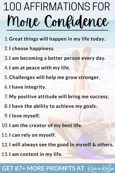 Practicing affirmations for confidence is a great way to make positive changes, boost self-esteem, and break limiting beliefs each day. Social Affirmations, Spiritual Affirmations For Women, Beautiful Affirmations, 100 Affirmations, Confidence Quote, Affirmations For Confidence, Manifesting Journal, List Of Affirmations, Chakra Affirmations