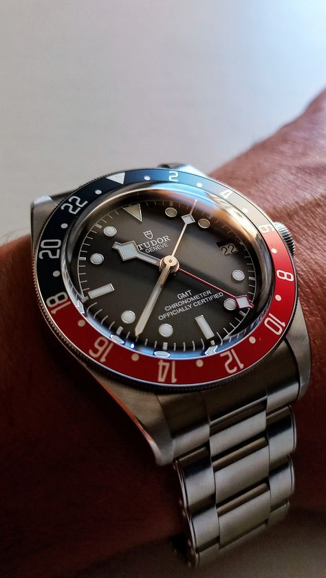 Tudor Black Bay GMT Tudor Gmt, Tudor Black Bay Gmt, Tudor Black Bay, Luxury Watches For Men, Luxury Watches, Rolex Watches, Rolex, Wrist Watch, Black