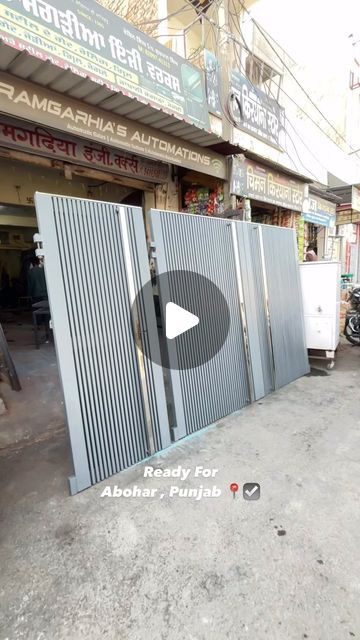 NEW RAMGARHIA ENGI. WORKS 🏗️ on Instagram: "We make all Types of gate , ironic gates ,steel gates , Metal gates , aluminium profiles gates , wooden sheets gates , grills , railings , steel railings , glass railings , wooden railings , japani chokhats , door frames & windows , chogaths & windows frames with finest quality without any compromise. A complete real estate fabrication shop.  we manufacture Iron & steel products everything a house needs.  we provide good services.  we are Gates , steel railing & glass railing , wooden railing , door frame Specialist ✅ @new.ramgarhia.engi.works  contacts-8209741313  #gate #design #gatedesign #designs #glassrailing #glassrailings #railing #grill #home #homedecor #homedesign #homesweethome #exteriordesign #exterior #interiordesign #interior #engine Main Gate Paint Color Ideas, Iron Gate Design Modern Entrance, Gates Metal, Wooden Railing, Iron Window Grill, Steel Gates, Grill Gate, Glass Railings, Grill Gate Design