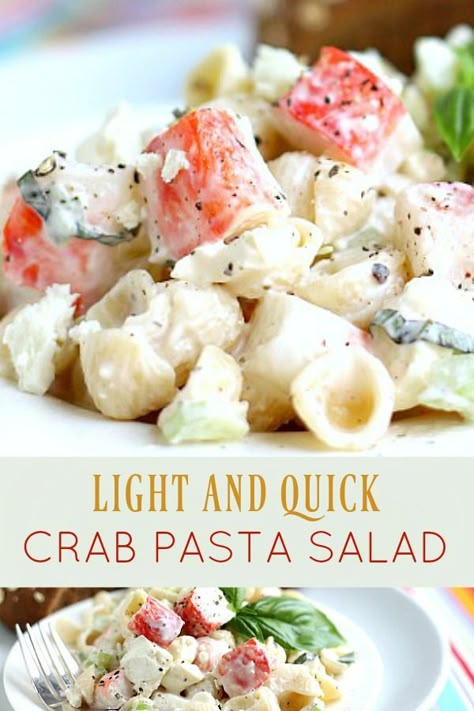 Macaroni Crab Salad Recipe, Pasta Salad With Blue Cheese Crumbles, Pasta Salad With Crab Meat, Easy Crab Salad Simple, All Recipes.com Website, Crab Salad Recipe Pasta, Imation Crab Salad Recipes, Crab Salad Recipe Easy, Crab Macaroni Salad