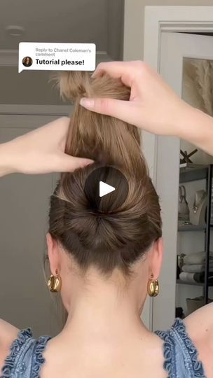 Bun With Curls, Bow Bun, Low Buns, How To Cut Nails, Easy Bun Hairstyles, The Bun, Hair Bun Tutorial, Excess Hair, A Ponytail