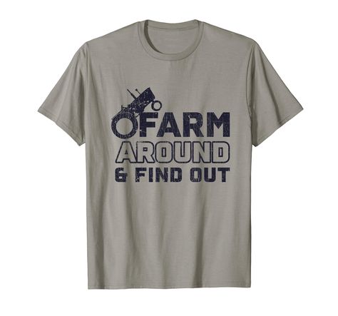 PRICES MAY VARY. This Farm Around And Find Out Funny Farming Life design is perfect for farmer, those who love farm, support local farm, enjoy chickens, pigs, & cows will love this cool distressed graphic design. This Farm Around And Find Out Funny Farming Life is perfect for the farmers daughter, the farmer's wife and farmer market vendors . It's a great presentidea for Father's Day, Earth Day, Birthdays, or Christmas. Lightweight, Classic fit, Double-needle sleeve and bottom hem Farmers Market Vendor, Farmer Market, Farming Life, Day Earth, Farmer Wife, Local Farm, Support Local, Life Design, Earth Day