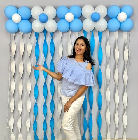 Balloon Wall Decorations, Simple Balloon Decoration, Simple Birthday Decorations, Wedding Balloon Decorations, Simple Wedding Decorations, Small Balloons, Simple Wall Decor, Small Rangoli, Balloon Stands