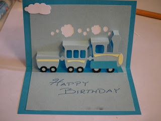 Birthday card idea for Jarvis's 1st Birthday! - Crafty Card Tricks: Pop-Up Train Birthday Card Invitation Card Design Ideas, Party Invitation Card Design, Diy Train, Card Design Ideas, Diy Postcard, Diy Pop, Anniversaire Diy, Birthday Card Craft, Card Party