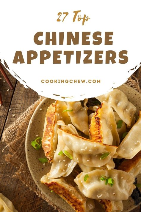 We’ve put together 27 famous Chinese Appetizers worth trying at your nearby resto & home as easy-to-prepare recipes! Our list of appetizers aims to entice you before being served your main dish! Chinese Entree Recipes, Healthy Asian Appetizers, Asian Hors D'oeuvre, Chinese Starters Appetizers, Chinese Appetizers For Party, Chinese Finger Food, Asian Appetizer Recipes, Chinese Buffet Recipes, Asian Inspired Appetizers