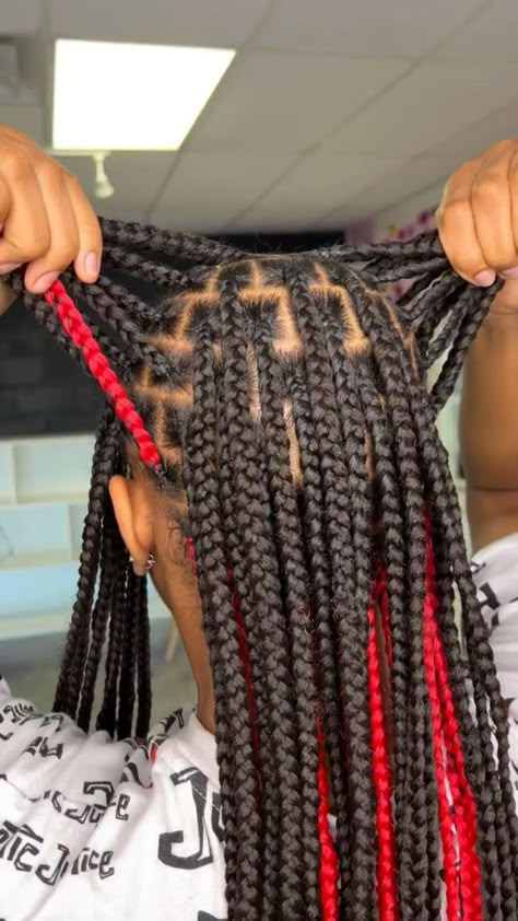 Pin by ︵‿︵‿୨♡୧‿︵‿︵ on HAIRSTYLES! in 2022 | Cute box braids hairstyles, Short box braids hairstyles, Cute braided hairstyles Braids Hairstyles Short, Black Kids Braids, Kids Braids Hairstyles, Red Box Braids, Peekaboo Hair Colors, Black Box Braids, Black Kids Braids Hairstyles, Colored Box Braids, Medium Hair Braids