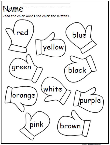 Winter Alphabet, Pictures To Color, Kindergarten Colors, Color Words, Preschool Colors, Winter Classroom, Winter Kindergarten, Winter Math, Winter Preschool