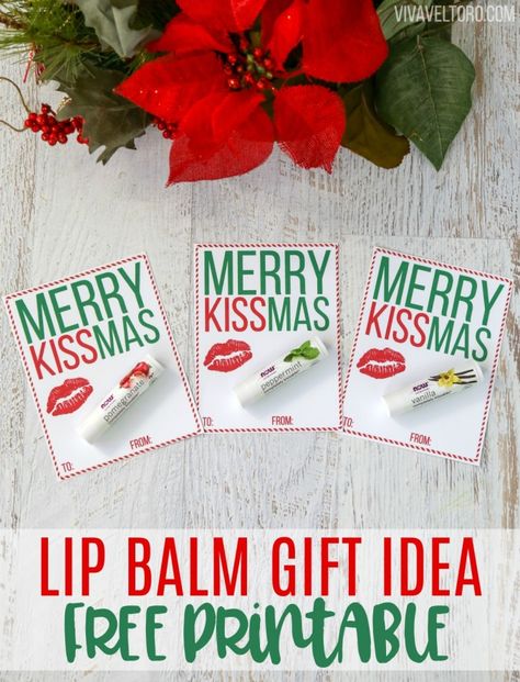 Lip Balm Gift Idea with Free Printable! - Viva Veltoro Marathon Gift Basket, Merry Kissmas, Marathon Gift, Peppermint Lip Balm, Lip Balm Gift, Amazing Crafts, Kissable Lips, Pinterest Group, Free Christmas Printables